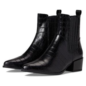 Vagabond Shoemakers Marja Croc Embossed Leather Bootie Sz 9.5